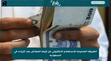 الطريقة الصحيحة للاستعلام الإلكتروني عن قيمة المعاش بعد الزيادة في السعودية